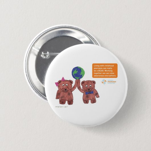 "Psoriasis kann Button eines Bären sein" (Vorne & Hinten)