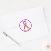 Psoriasis Warrior Ribbon White Round Sticker (Umschlag)