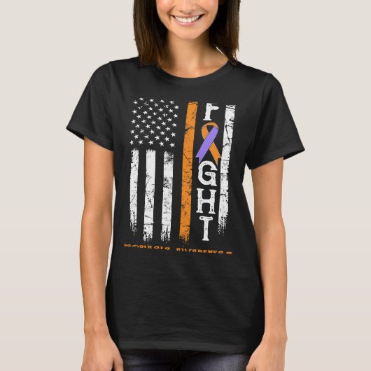 Psoriasis Warrior US-Flagge T-Shirt (Vorderseite)