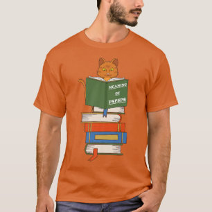Pspsps Cat and Books T-Shirt