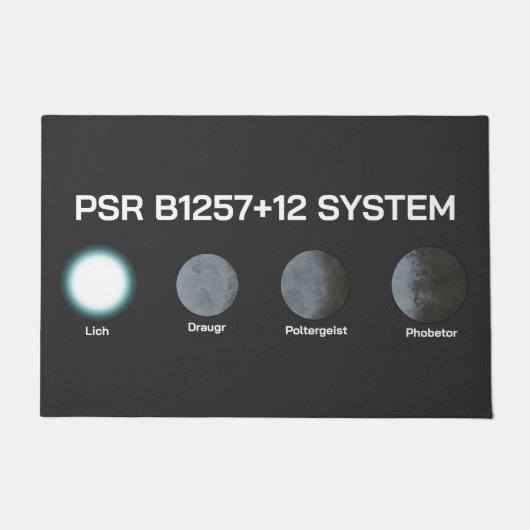 PSR B1257+12-System Fußmatte (Vorderseite)
