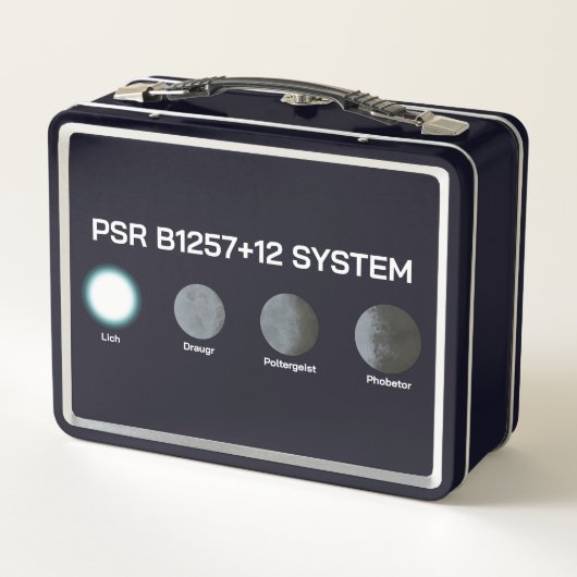 PSR B1257+12-System Metall Brotdose (Rückseite)