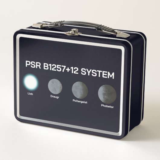 PSR B1257+12-System Metall Brotdose (Vorderseite)