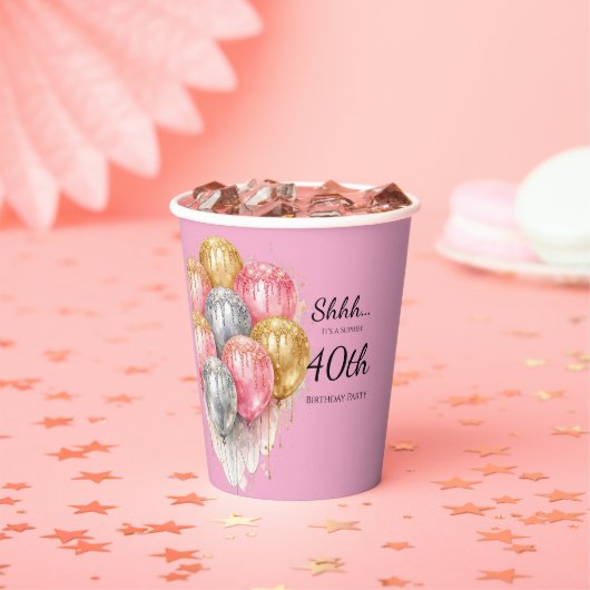 Pss Geburtstagsüberraschungsparty Pappbecher (Insitu)