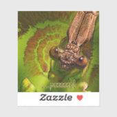 Pssst! Happy Damselfly Foto Sticker (Blatt)