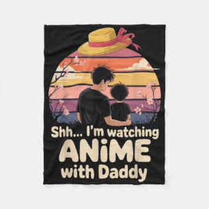 Pssst, ich schaue zuerst mit Papa Anime Vater Fleecedecke