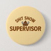 Pssst Show-Leiter Lustiger Knopf Button (Vorderseite)