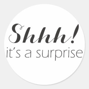 Psst! Es ist eine Überraschungsparty-Aufkleber Runder Aufkleber