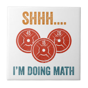 Psst, ich mache Mathe-Gewichtheber Gymer Fitnessst Fliese