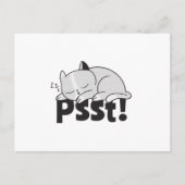 Psst Lazy Katze schläft Postkarte (Vorderseite)