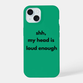 Psst, Mein Kopf ist Laut Genug – Minimalistisches iPhone 15 Hülle