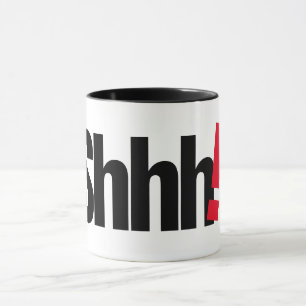 Pst! Letter Print Tasse - Minimalistische Kaffeeta