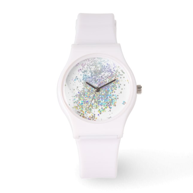 PSTEL SPLASH BY DESIGN CUSTOM WHITE WATTER ARMBANDUHR (Vorderseite)