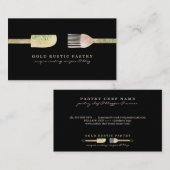 Pstry eucalyptus leaf spoon spatula rustikal schwa visitenkarte (Vorne/Hinten)