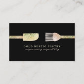 Pstry eucalyptus leaf spoon spatula rustikal schwa visitenkarte (Vorderseite)