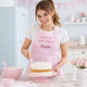 Pstry Koch rosa Skriptsprache Schürze