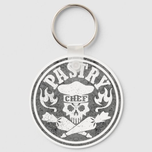 Pstry Koch Skull Gray Schlüsselanhänger (Vorderseite)