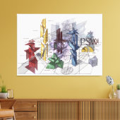 PSW – das Wort des Staates. Leinwanddruck (Insitu (Wohnzimmer))