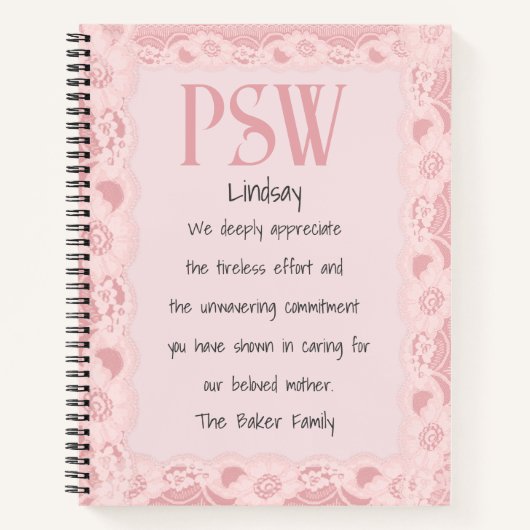 PSW Spiral Notebook Notizblock (Vorderseite)