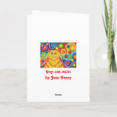 Psy-cat-delic 'Grandson''Groovy Geburtstagskarte' Karte (Rückseite)