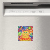 Psy-cat-delic "Groovy" Kühlschrankmagnet (In Situ (Geschirrspüler))