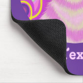 Psy-cat-delic pink "Dein Text" lila Mousepad (Ecke)