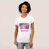 Psy-cat-delic Pink "Groovy!" T - Shirt (Vorne ganz)