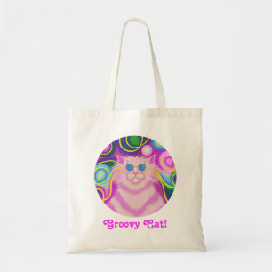Psy-cat-delic Pink rund um den Totbeutel "Groovy C Tragetasche