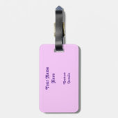 Psy-cat-delic Pink 'text' Gepäckanhänger (Rückseite vertikal)