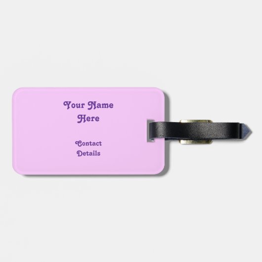 Psy-cat-delic Pink 'text' Gepäckanhänger (Rückseite horizontal)