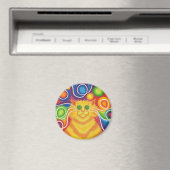 Psy-cat-delikaler Kühlschrankmagnet rund (In Situ (Geschirrspüler))