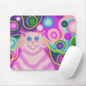 Psy-cat-delikates Pink-Mousepad Mousepad (Mit Mouse)