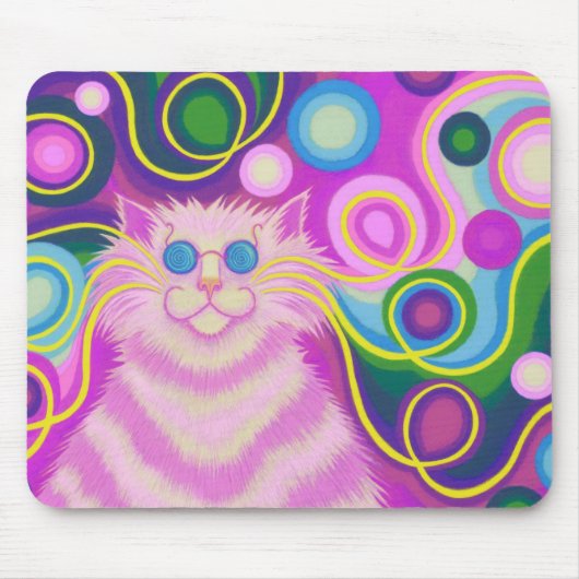 Psy-cat-delikates Pink-Mousepad Mousepad (Vorne)
