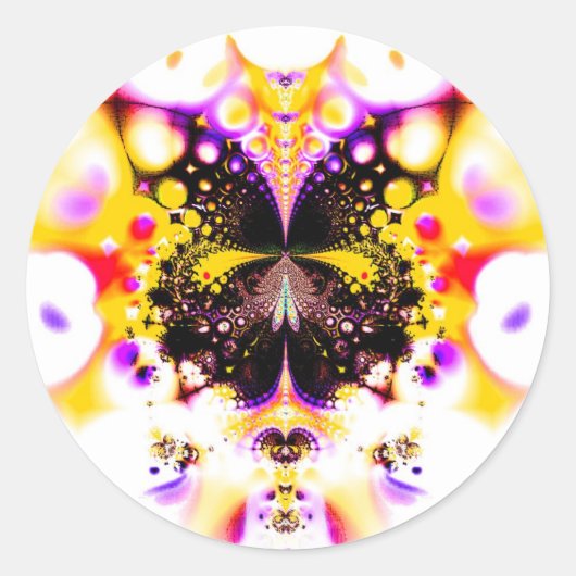 Psy Fly Runder Aufkleber (Vorderseite)