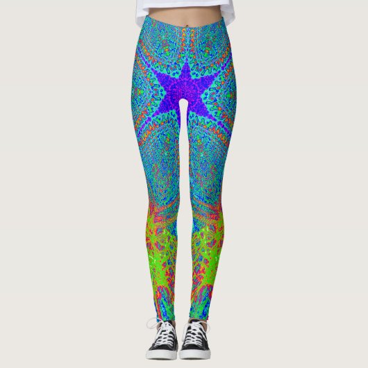 Psy fractal Leggings (Vorderseite)