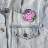 Psy-Katze-delic rosa starkes! 'Knopf-Abzeichen Button (Beispiel)
