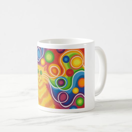 Psy-Katze-delic Tasse (VorderseiteRechts)