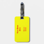 Psy-Katze-delic "Text" Gepäckanhänger (Rückseite vertikal)