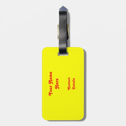 Psy-Katze-delic "Text" Gepäckanhänger (Rückseite vertikal)