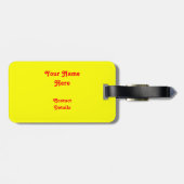 Psy-Katze-delic "Text" Gepäckanhänger (Rückseite horizontal)