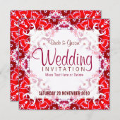 PsyBatik & Lace Einladung (Vorne/Hinten)