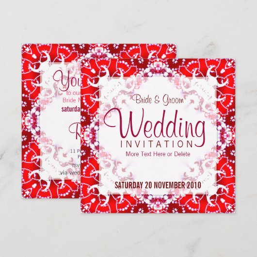 PsyBatik & Lace Einladung (Vorne/Hinten)