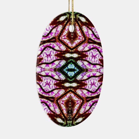 PsyBatika : Geometrische Kunstschmuck Keramikornament (Rechts)