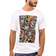 Psycadellic Happy Traurig Wütend Gesichter T-Shirt