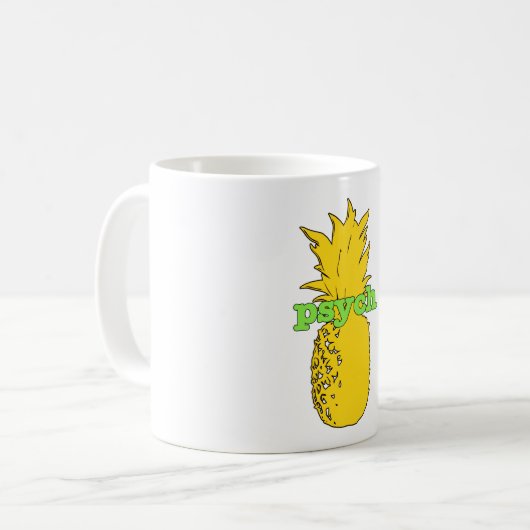 Psych Ananas-Tasse Kaffeetasse (Vorderseite Links)