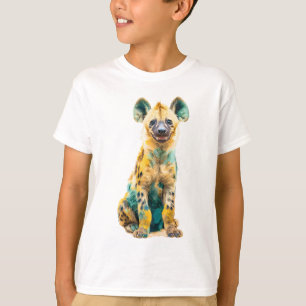 Psych-Color Hyäne Pop Art T-Shirt Grafik