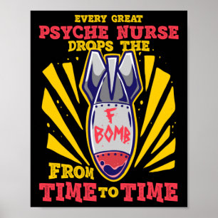 Psych-Krankenschwester Psychiatrische Pflege Stic Poster