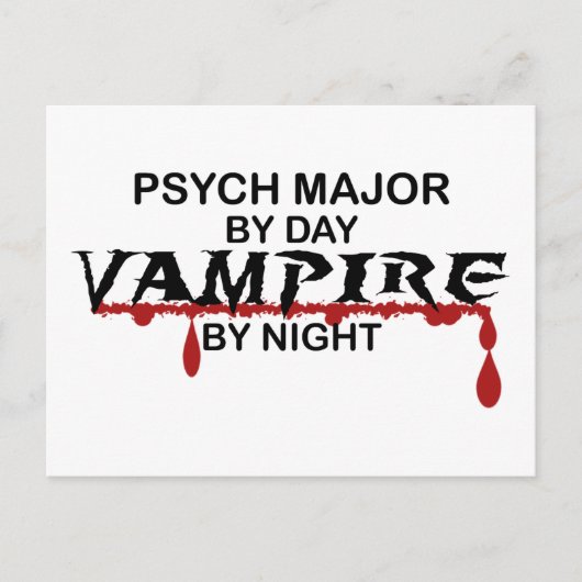 Psych Major Vampire by Night Postkarte (Vorderseite)