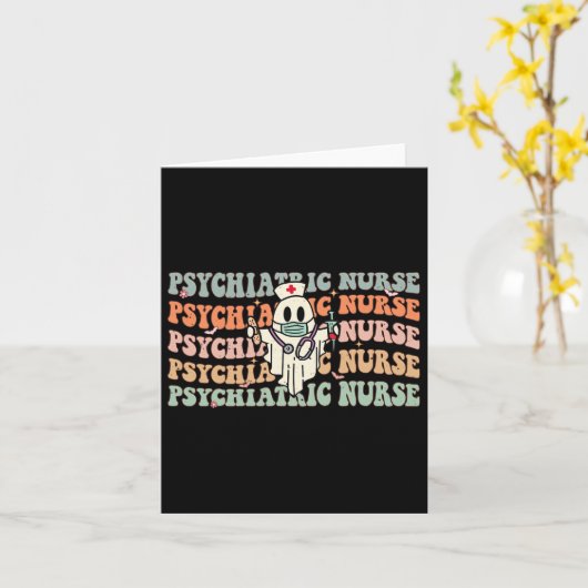Psych Nurch Halloween Psychiatric Mental Health Nu Karte (Gelbe Blume)