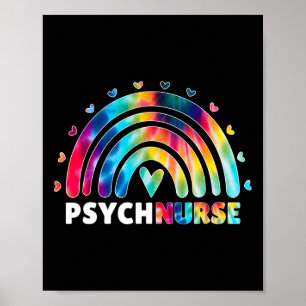 Psych Nurse Gefärbte Krawatte Pflege Psychiatrie Poster